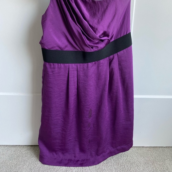 BCBG purple dress soft one shoulder - Picture 2 of 6